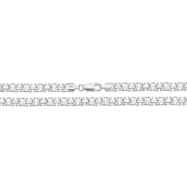 sterling silver flat byzantine chain