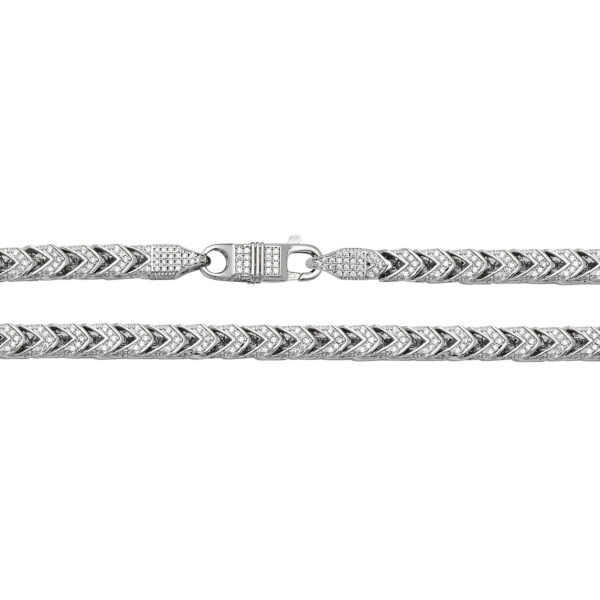 sterling silver arrow style cubic zirconia chain
