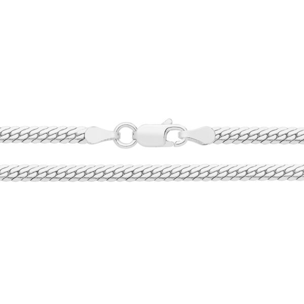 sterling silver d shape snake chain