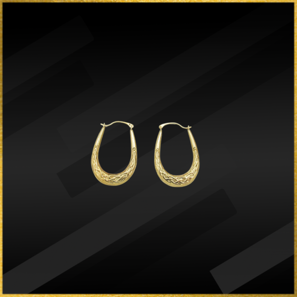 9 carat yellow gold creole earrings