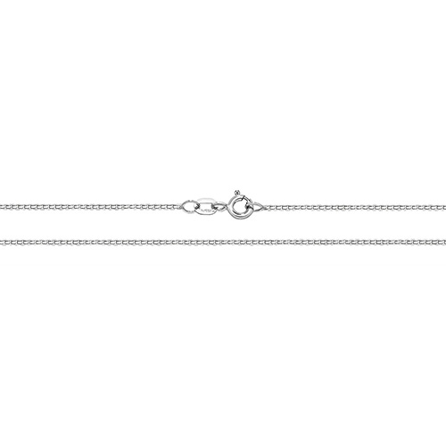 18 carat white gold spiga chain necklace