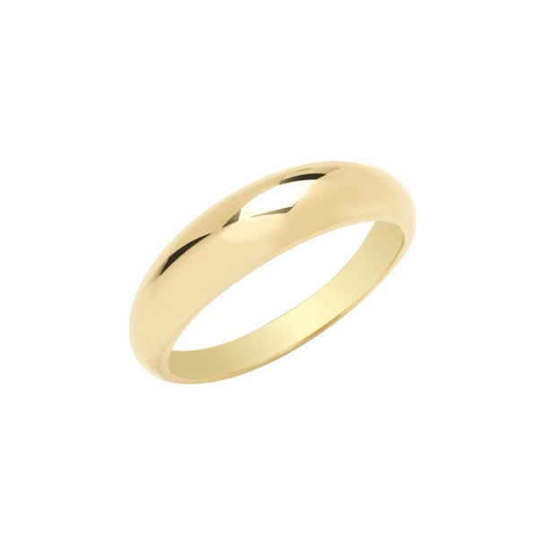 9 carat yellow gold dome ring