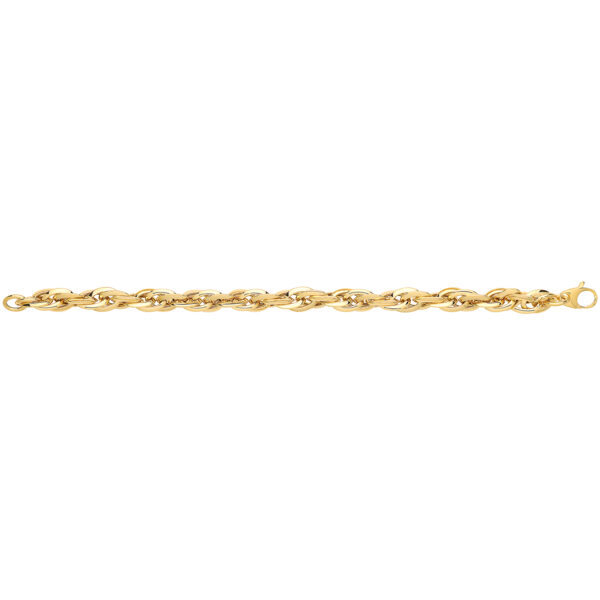 9 carat yellow gold fancy bracelet