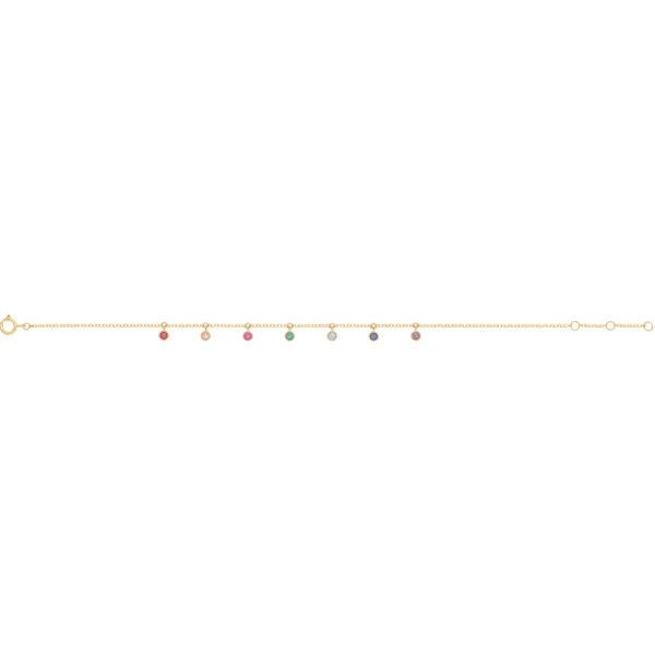 9 carat yellow gold coloured cz drops bracelet