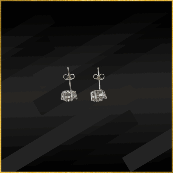 9 Carat White Gold Diamond Earrings - Image 2