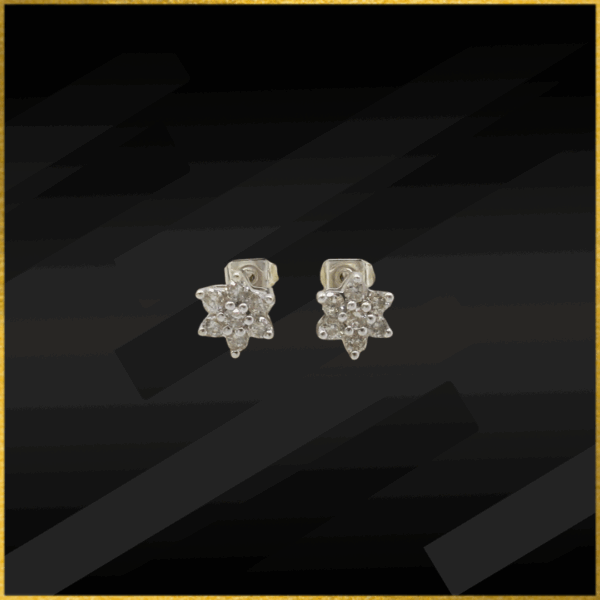 9 Carat White Gold Diamond Earrings