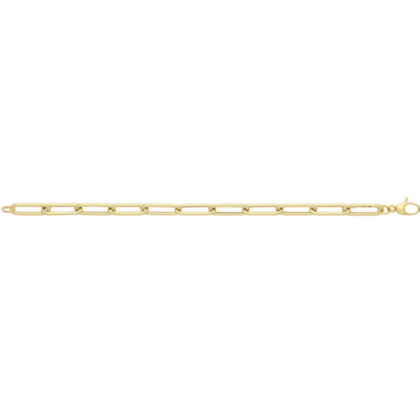 9ct yellow gold paperclip bracelet
