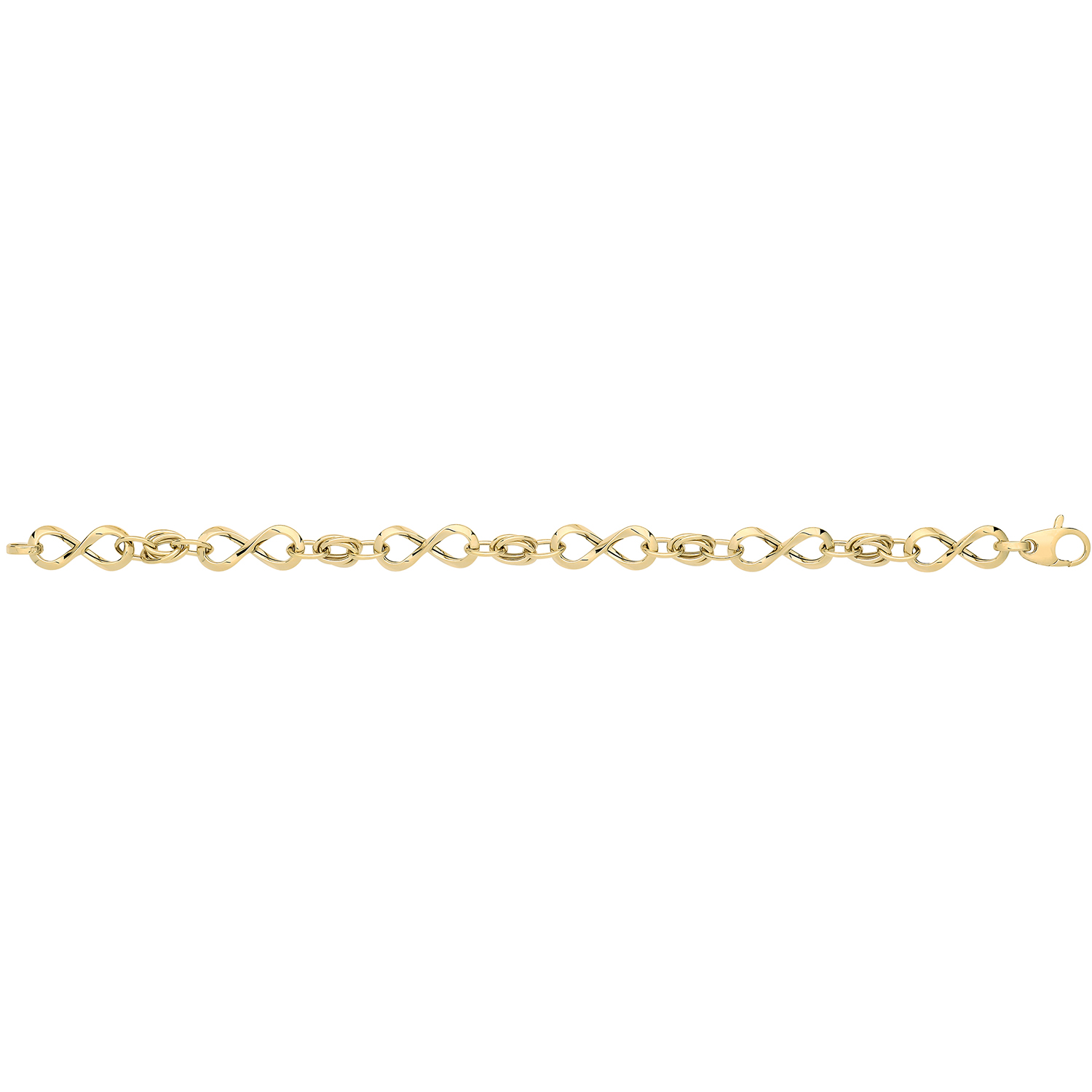 9ct Gold Infinity Design Bracelet - Northumberland Goldsmiths