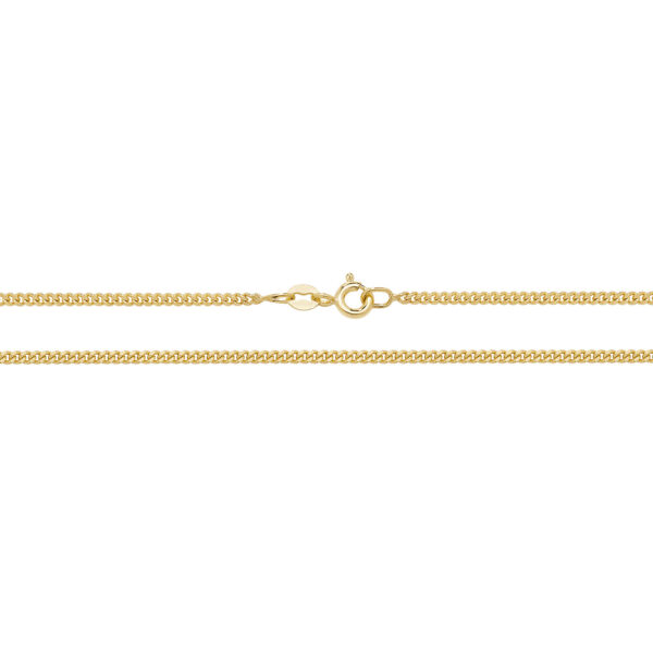 9 carat gold close curb chain
