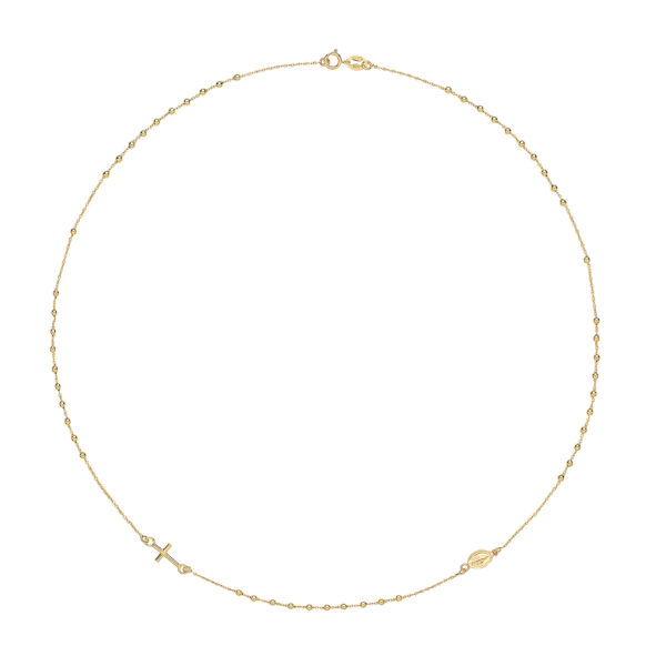9ct gold rosary necklet