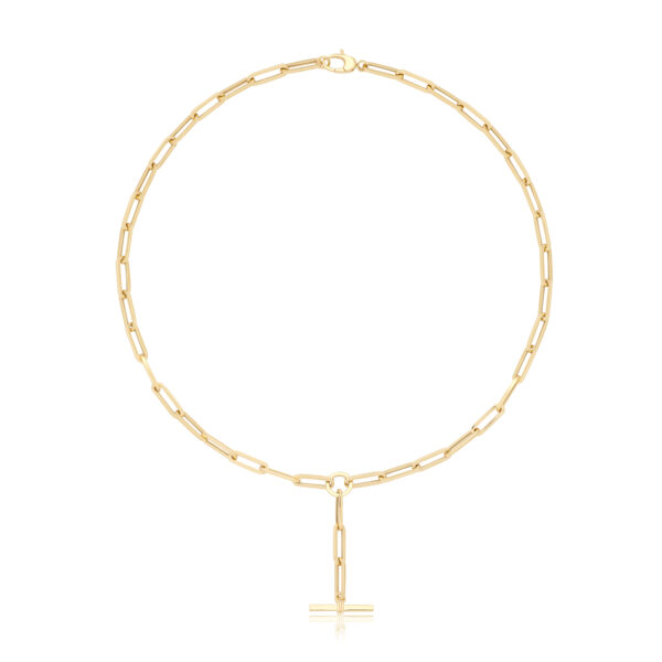 9ct gold paperclip necklet