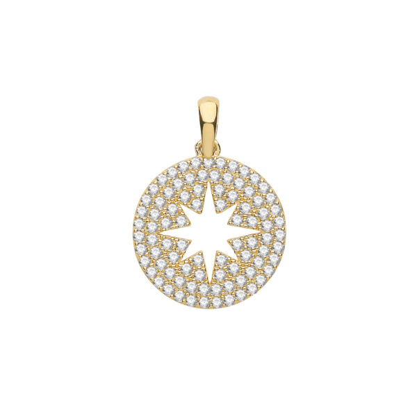 9 CARAT YELLOW CZ STAR CHARM