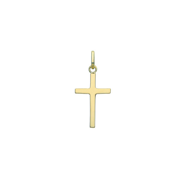 9 carat yellow gold semi solid cross