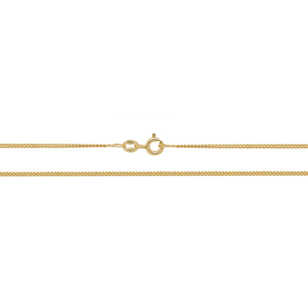 9 carat yellow gold close curb chain