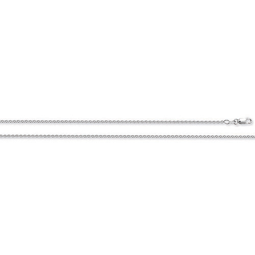 18 carat white gold rollo chain
