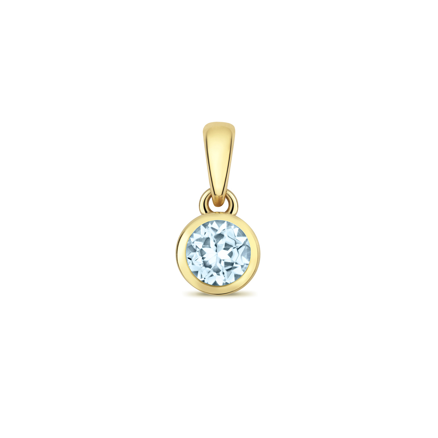 9ct gold aquamarine pendant
