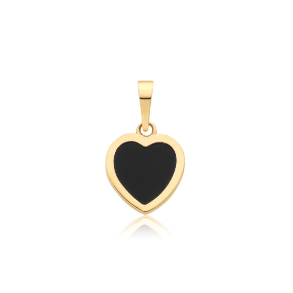 9 carat yellow gold onyx pendant