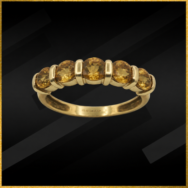 9 carat yellow gold citrine ring