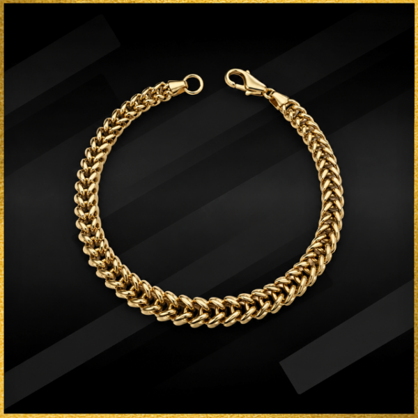 9 carat yellow gold fancy bracelet