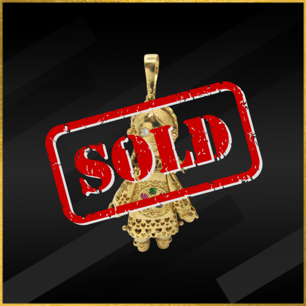 9 Carat Yellow Gold Ragdoll Pendant