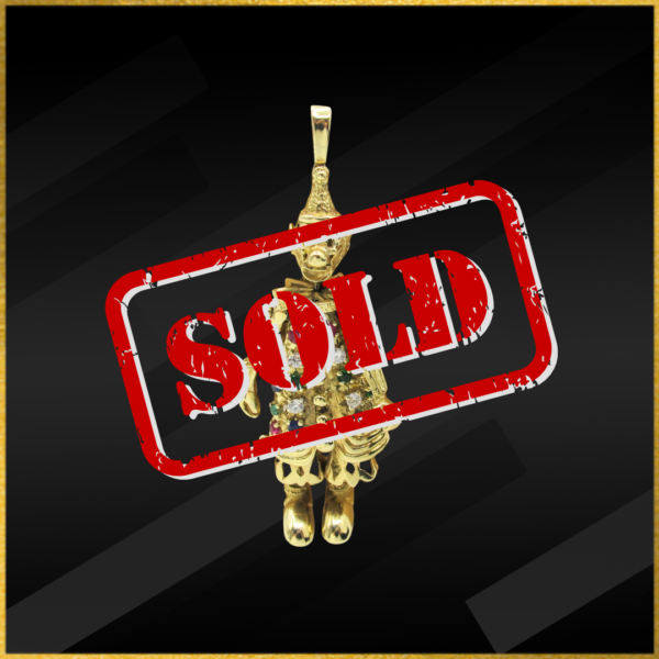9 Carat Yellow Gold Clown Pendant