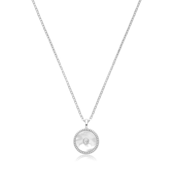 sterling silver mother of pearl pendant and chain