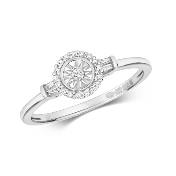 9 carat white gold cheap diamond ring