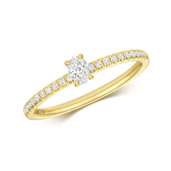 9 carat yellow gold diamond ring