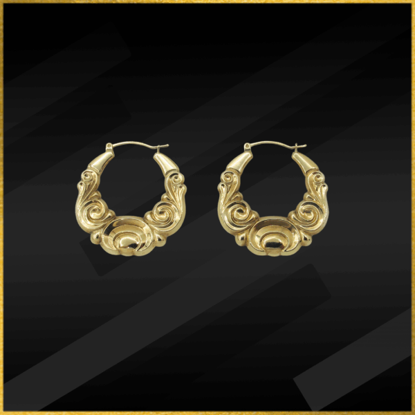 9 carat yellow gold creole earrings