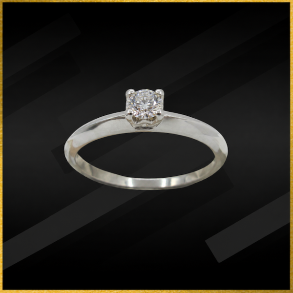 A Platinum diamond solitaire ring