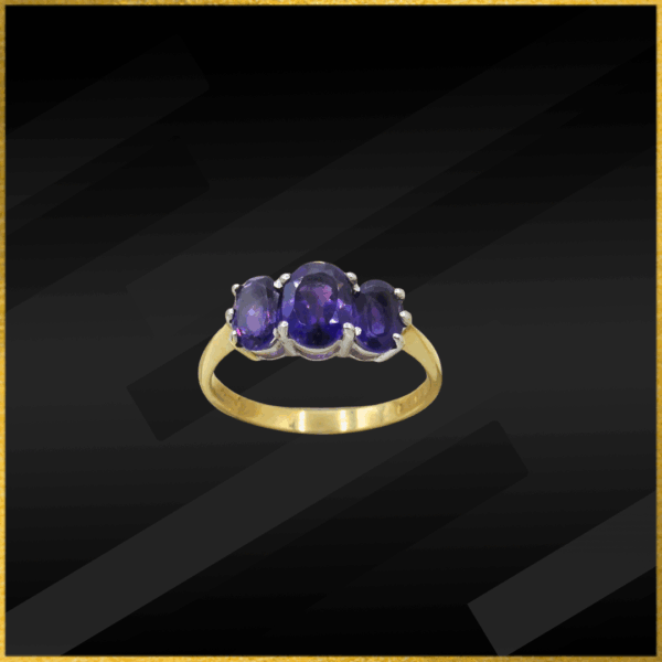 9 carat yellow gold amethyst ring