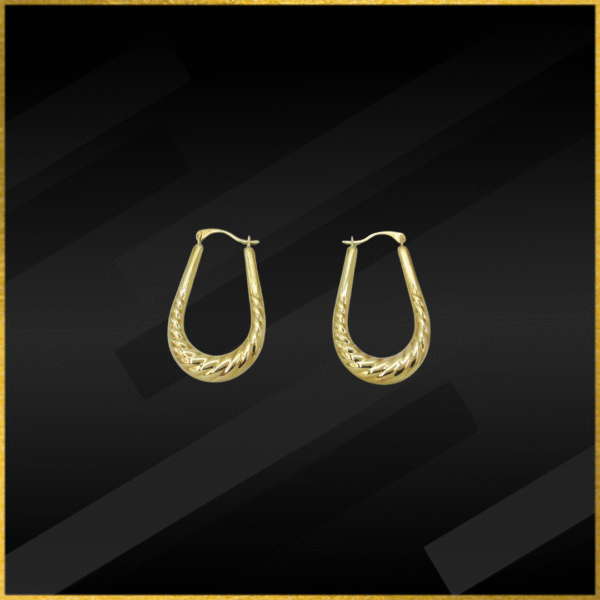 9 carat yellow gold creole earrings