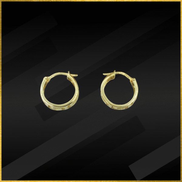 9 carat yellow gold hoop earrings