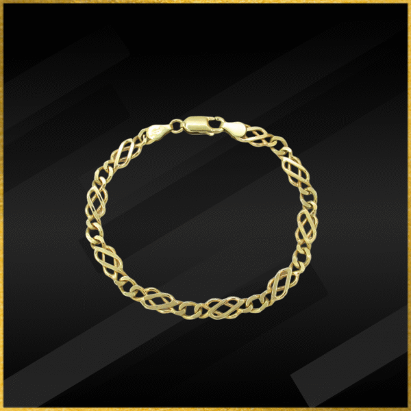 9 carat yellow gold fancy bracelet