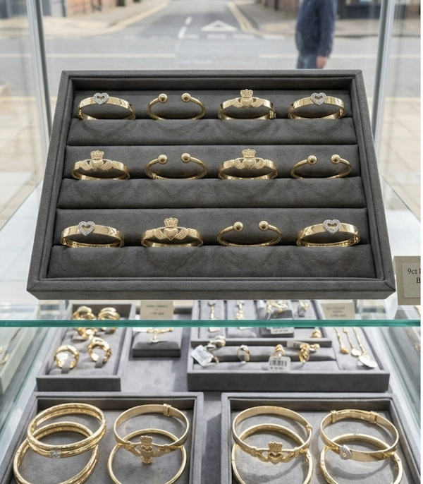 Northumberland Goldsmiths Gold Baby Bangles