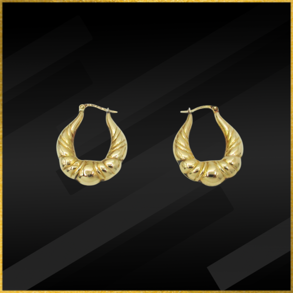 9 carat yellow gold creole earrings
