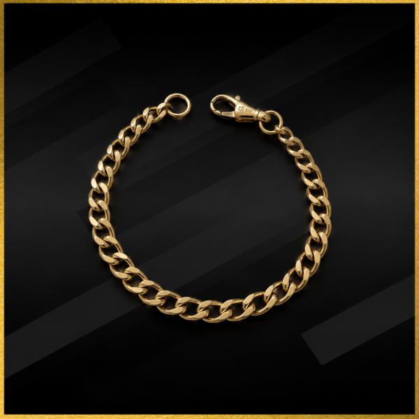 9 carat yellow gold Albert design bracelet