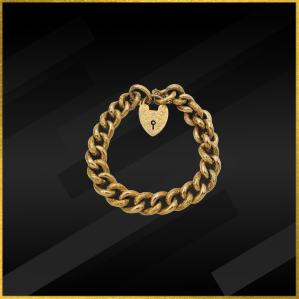 9 carat yellow gold charm bracelet