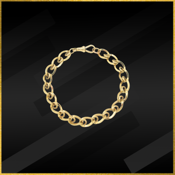 9 carat yellow gold fancy bracelet