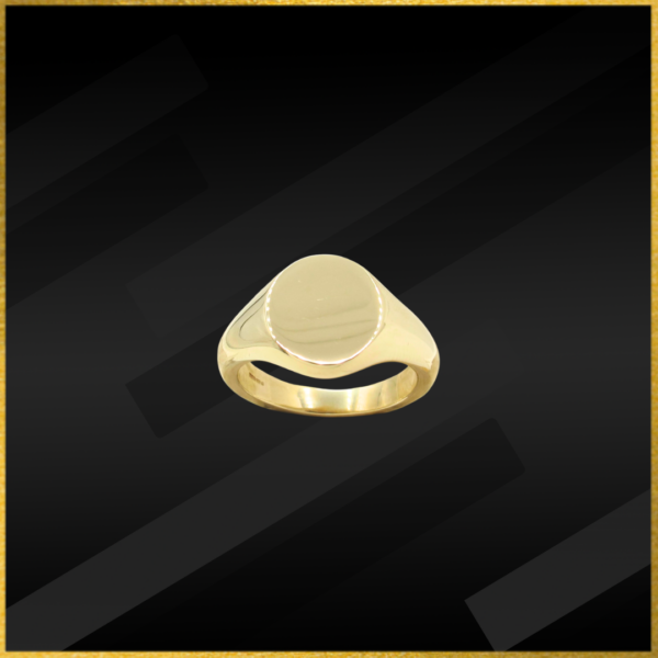 A 9 carat yellow gold signet ring