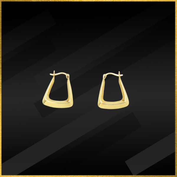 9 carat yellow gold creole earrings