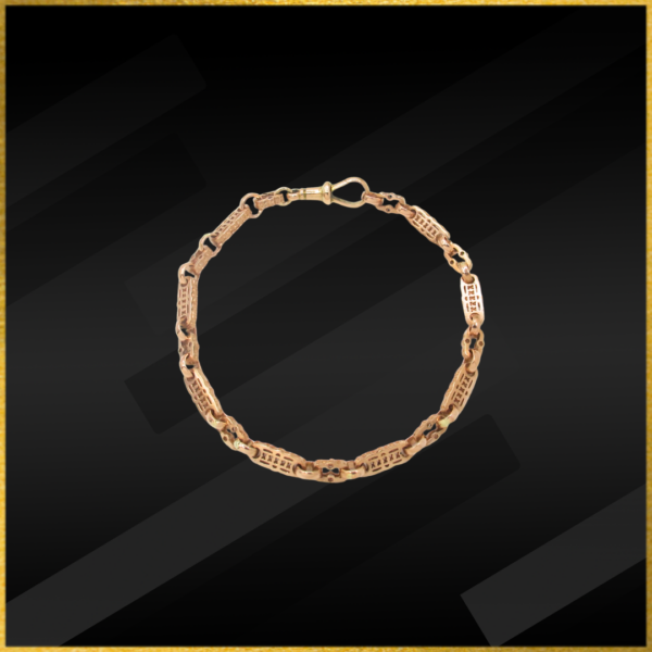 9 carat rose gold stars and bars bracelet