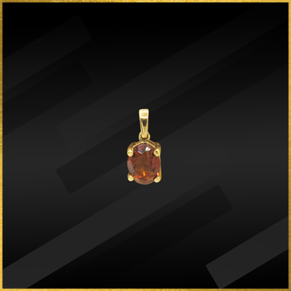 9 carat yellow gold madeira citrine pendant.