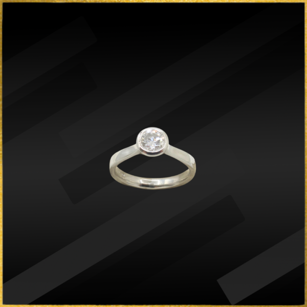 Platinum diamond solitaire ring