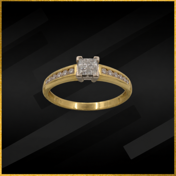 18 carat yellow gold diamond ring