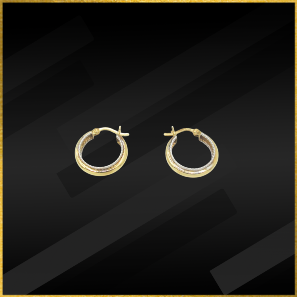9 carat yellow gold hoop earrings