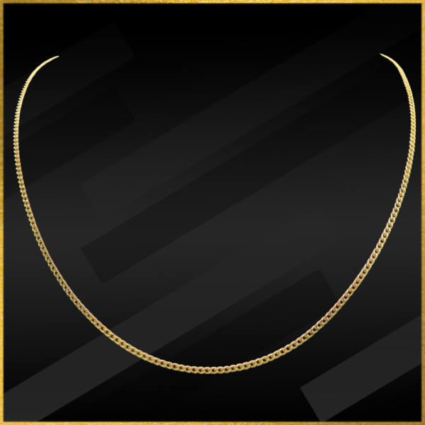 9 carat yellow gold curb chain