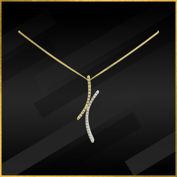 18 Carat Gold Diamond Pendant And Chain