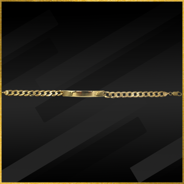 9 carat yellow gold identity bracelet