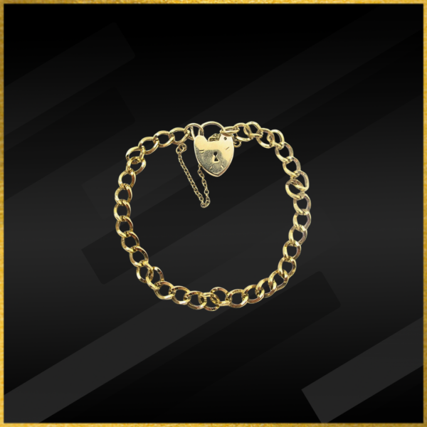 9 carat yellow gold charm bracelet